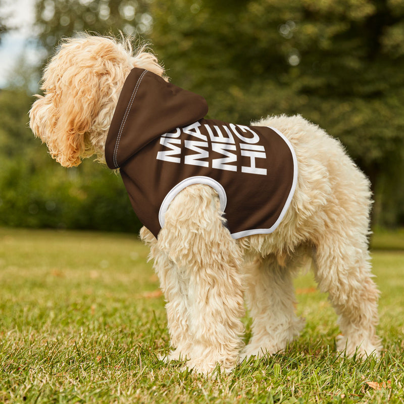 MMMH Pet Hoodie: Brown | White