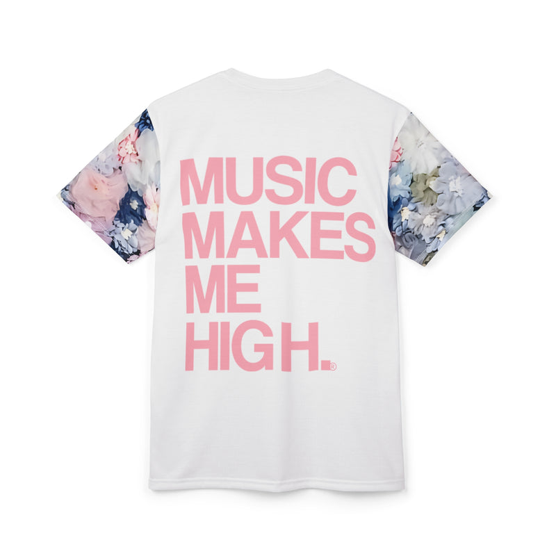 MMMH Unisex T-Shirt: Flowers/White | Pink