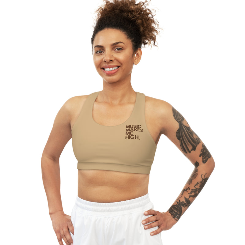 MMMH Sports Bra: Tan | Brown