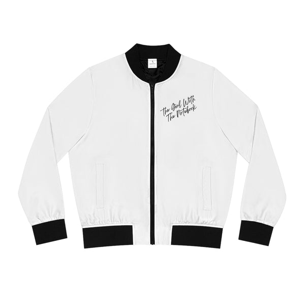 TGWTN Women's Bomber Jacket: Black | White