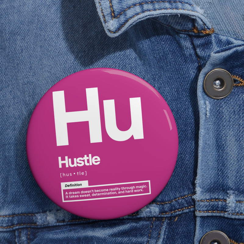 NOVL Round Pin: Hustle White | Pink