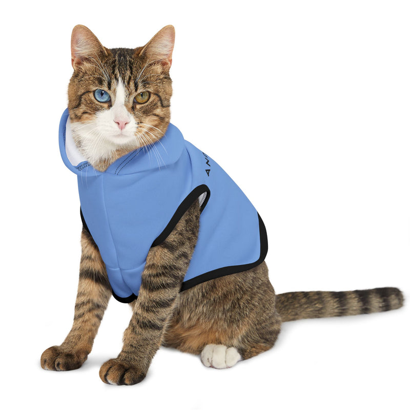 IJTT Pet Hoodie: AT Slash Black | Carolina Blue