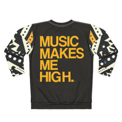 MMMH Unisex Sweatshirt: Black Abstract/Black | Yellow