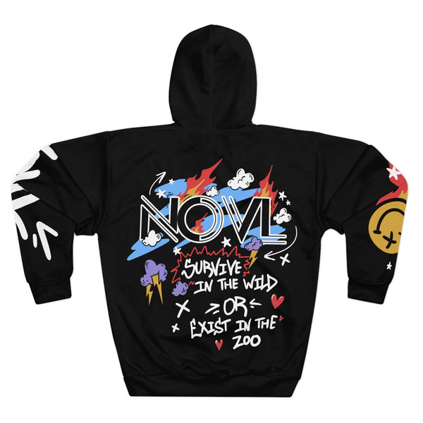 NOVL Unisex Hoodie: Survive | Black