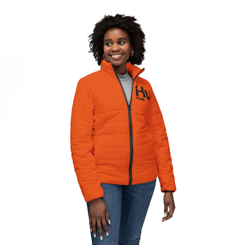 NOVL Women’s Puffer Jacket: Hustle Black | Orange