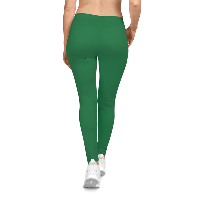 MMMH Leggings: Dark Green | White