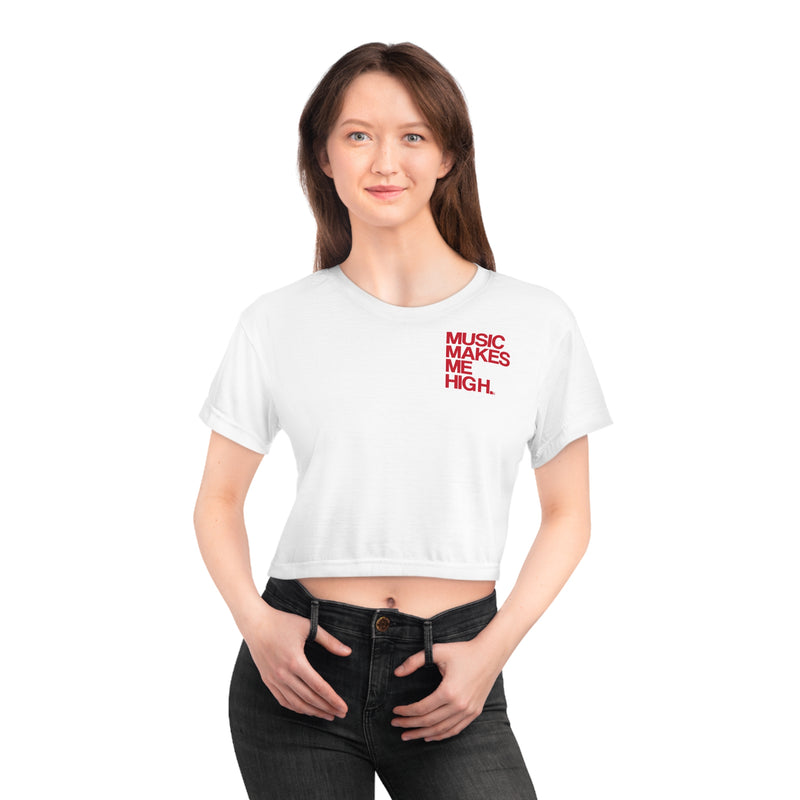 Copy of MMMH Cropped Top: White | Red