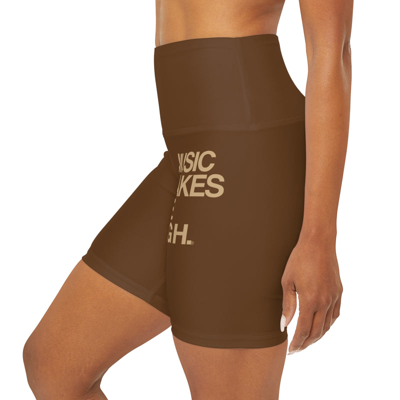 MMMH Yoga Shorts: Brown | Tan