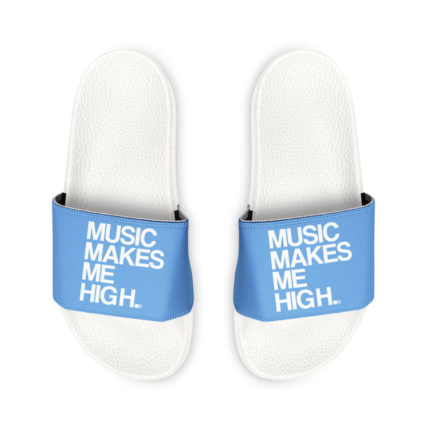 MMMH Unisex Slides: Light Blue/White | White