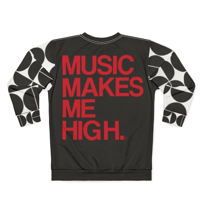 MMMH Unisex Sweatshirt: Black Geo/Black | Red