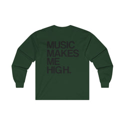 MMMH Unisex Long Sleeve Tee: Forest Green | Black Lettering