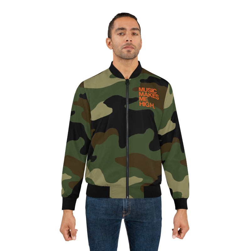 MMMH Unisex Bomber Jacket: Camo | Orange