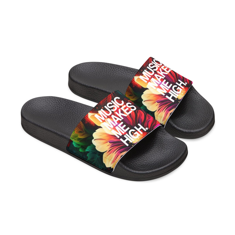 MMMH Unisex Sandals: Floral/Black | White