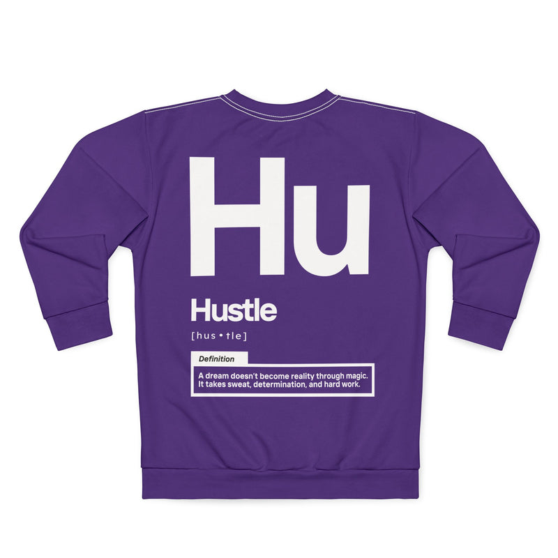 NOVL Unisex Sweatshirt: Hustle White | Purple