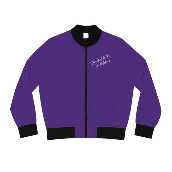 TGWTN Women's Bomber Jacket: White | Purple