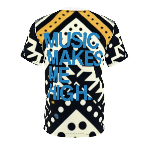 MMMH Unisex T-Shirt: Black Abstract | Blue