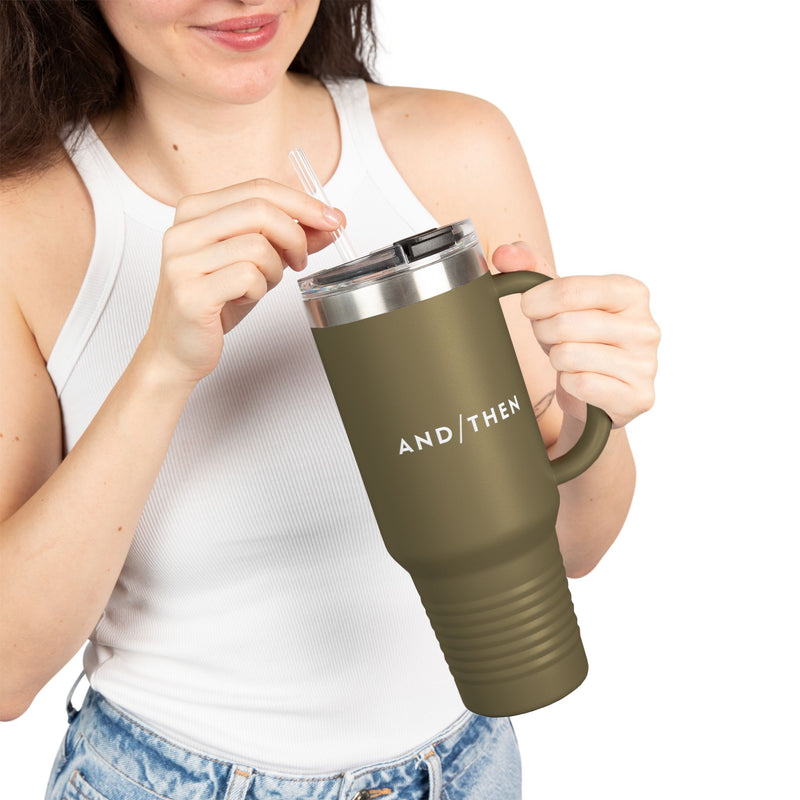 IJTT Insulated Mug: At Slash White | Olive