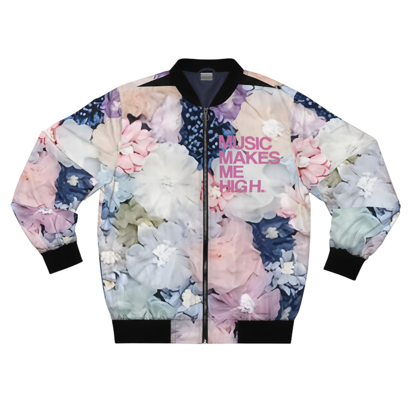 MMMH Unisex Bomber Jacket: Floral | Pink