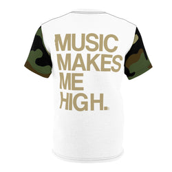 MMMH T-Shirt: Camo Sleeves/White| Gold