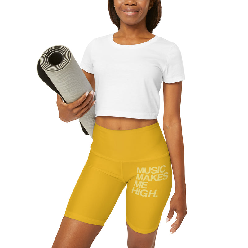 MMMH Yoga Shorts: Yellow |  Light Yellow