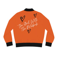 TGWTN Women's Bomber Jacket: Black/White | Orange