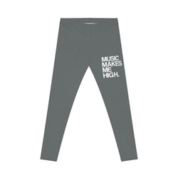 MMMH Leggings: Dark Gray | White