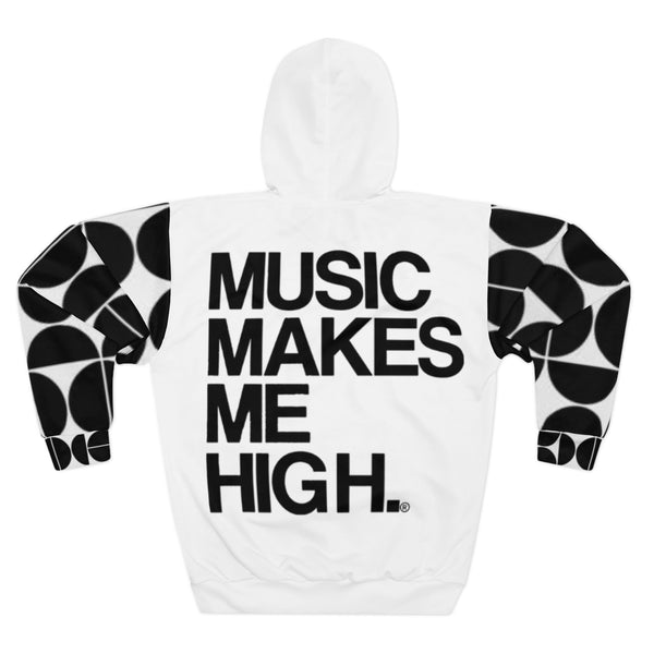 MMMH Unisex Hoodie: Black Geo/White | Black