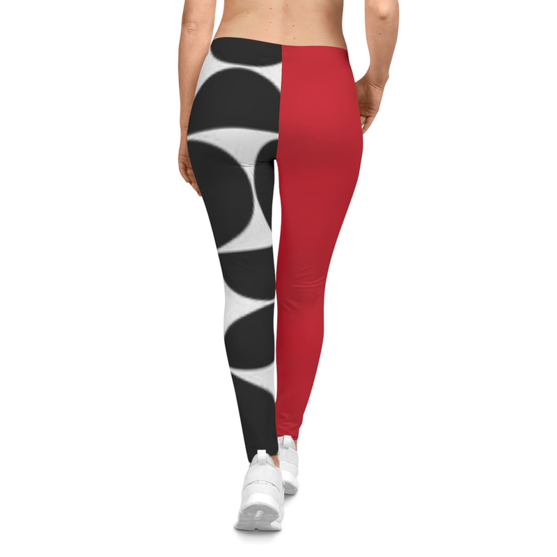 MMMH Leggings: Black Geo/Red | Red