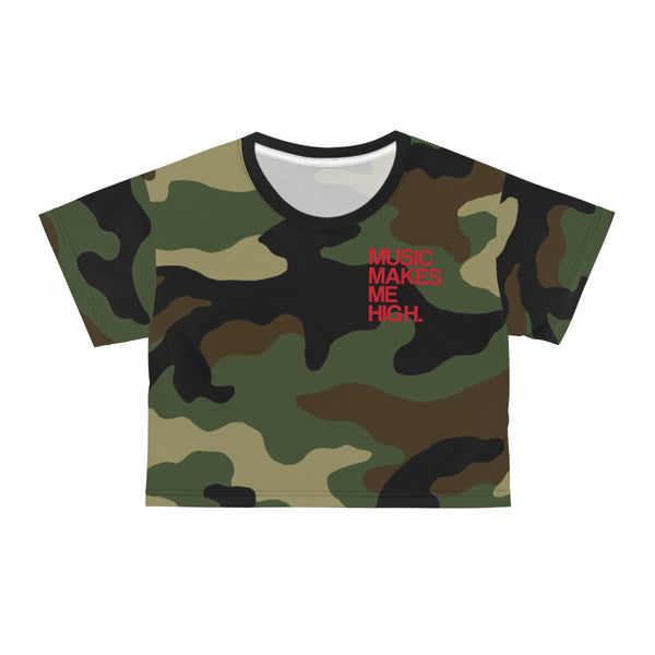 MMMH Cropped Top: Camo | Red