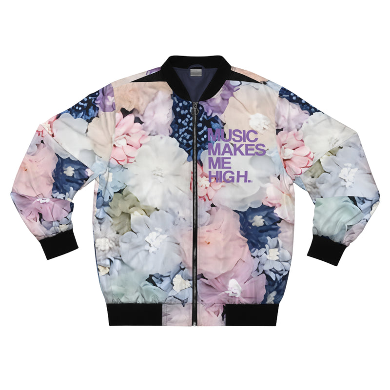 MMMH Unisex Bomber Jacket: Floral | Light Purple