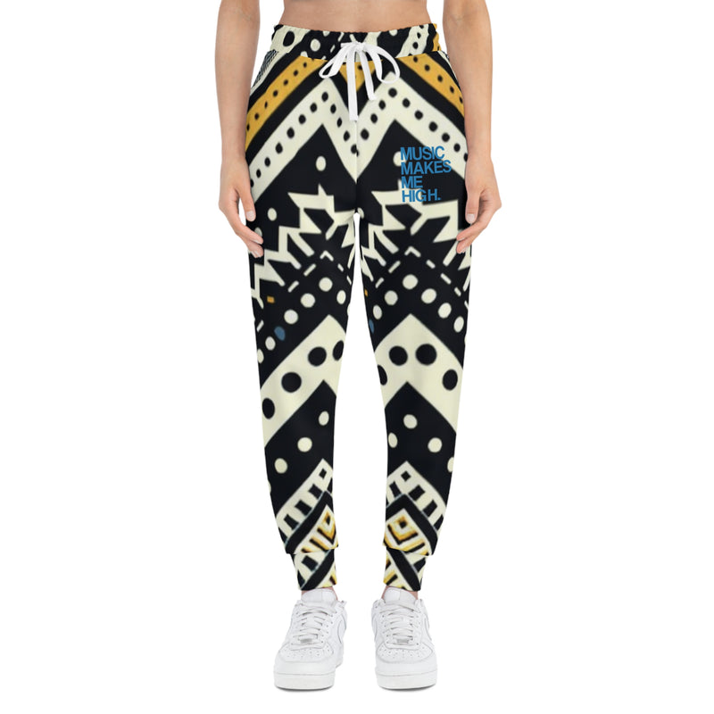 MMMH Unisex Joggers: Black Abstract | Blue