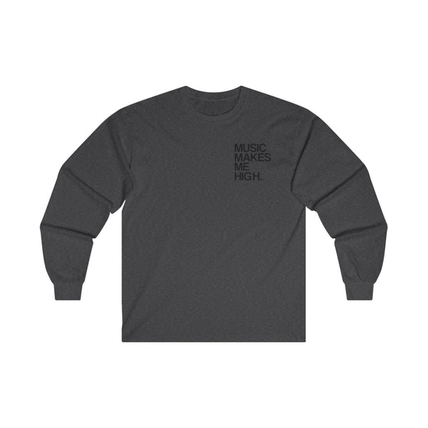 MMMH Unisex Long Sleeve Tee: Dark Heather | Black