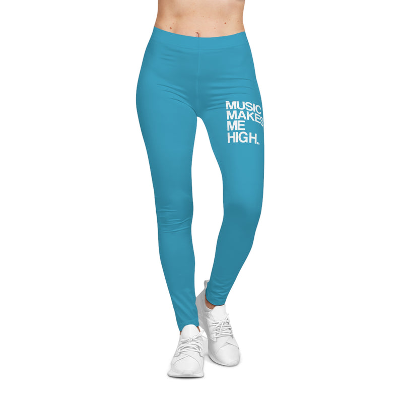 MMMH Leggings: Turquoise | White