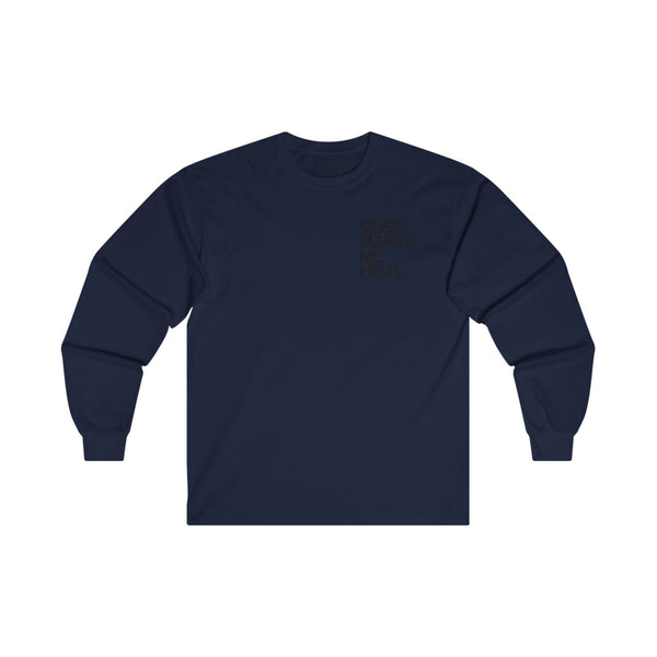 MMMH Unisex Long Sleeve Tee: Navy | Black Lettering