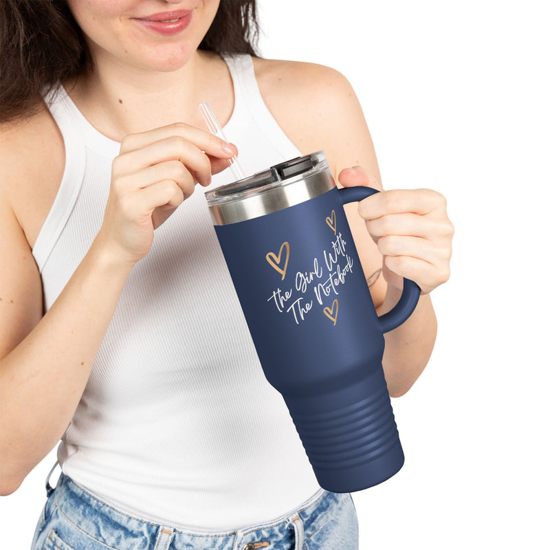 TGWTN Insulated Mug: Brown/White | Navy