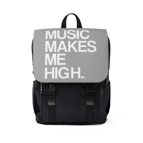 MMMH Backpack: Light Grey | White Lettering