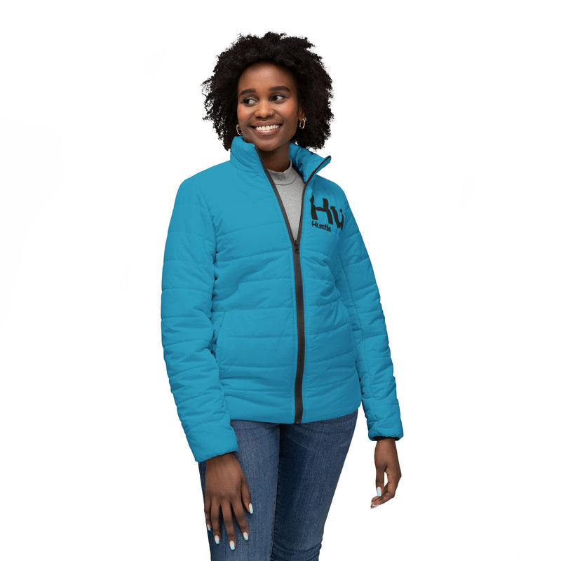 NOVL Women’s Puffer Jacket: Hustle Black | Turquoise