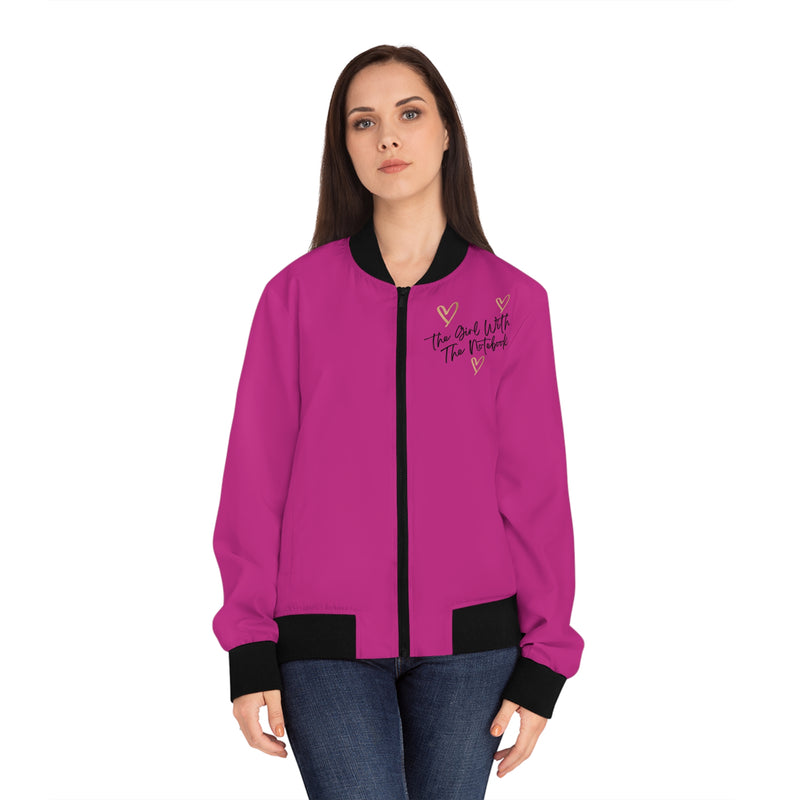 TGWTN Women's Bomber Jacket: Brown/Black | Pink