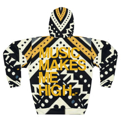 MMMH Unisex Hoodie: Black Abstract | Yellow