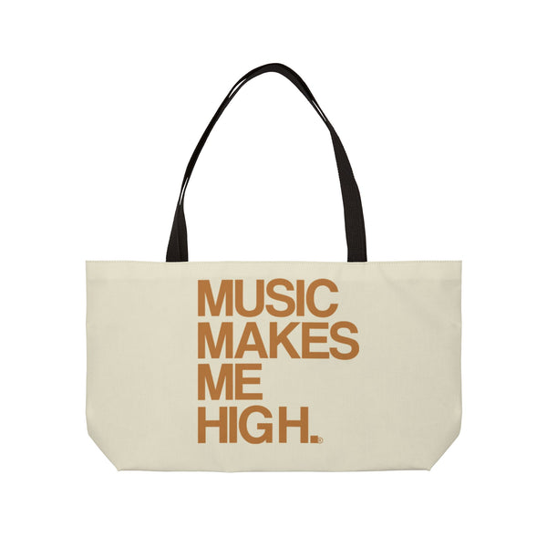 MMMH Weekender Bag (Black Handle): Beige | Light Brown