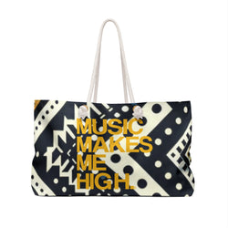 MMMH Weekender Bag (Rope Handle): Black Abstract | Yellow