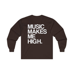 MMMH Unisex Long Sleeve Tee: Dark Chocolate | White Lettering