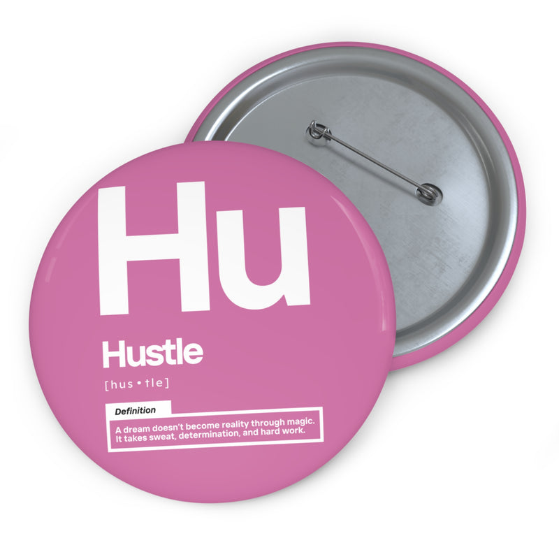 NOVL Round Pin: Hustle White | Light Pink