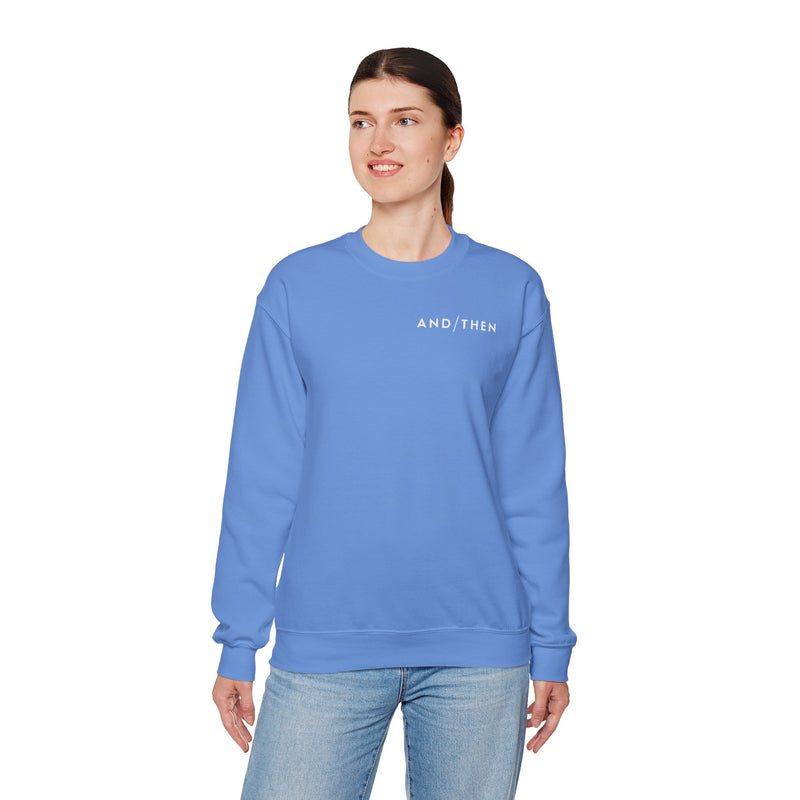 IJTT Unisex Sweatshirt: AT Slash White | Carolina Blue