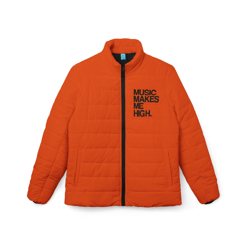 MMMH Women’s Puffer Jacket: Orange | Black