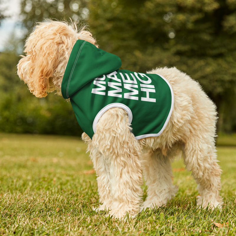 MMMH Pet Hoodie: Dark Green | White