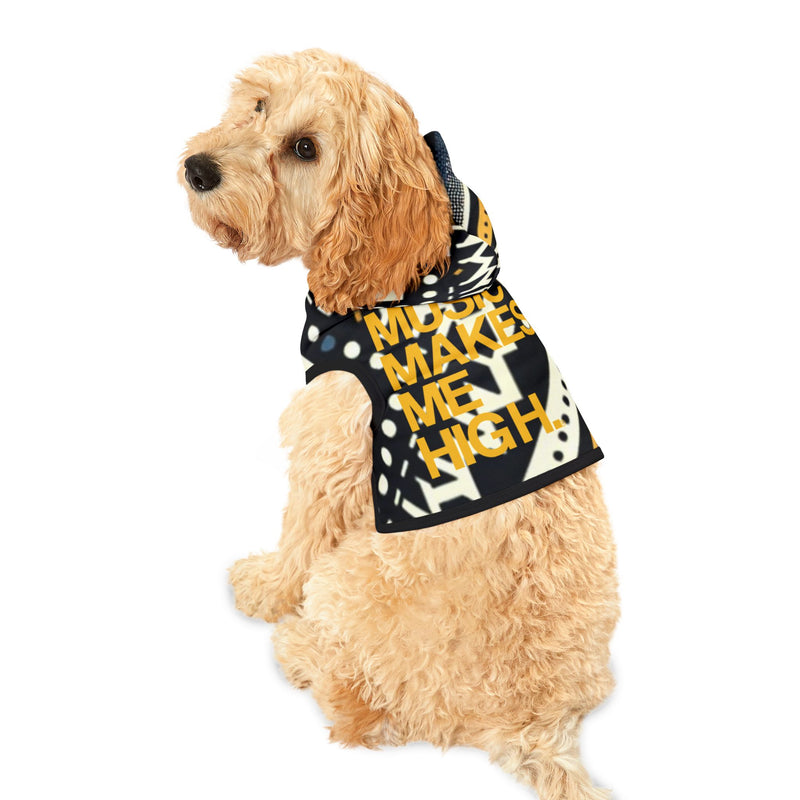 MMMH Pet Hoodie: Black Abstract | Yellow