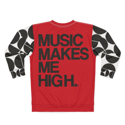 MMMH Unisex Sweatshirt: Black Geo/Red | Black