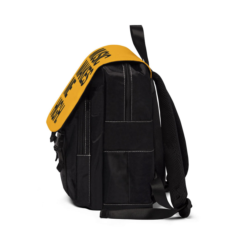 MMMH Backpack: Yellow | Black Lettering