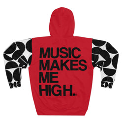 MMMH Unisex Hoodie: Black Geo/Red | Black